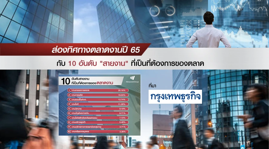 ส่องทิศทางตลาดงานปี 65 กับ 10 อันดับ ส่องทิศทางตลาดงานปี 65 กับ 10 อันดับ